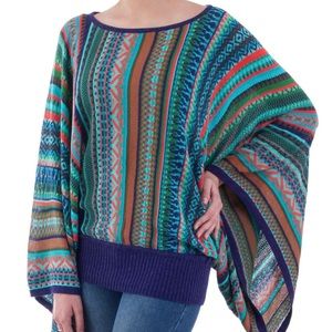 Novica pullover Bohemian multicolor knit sweater